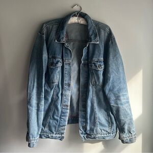 Free People Blue Jean Jacket Trucker Style